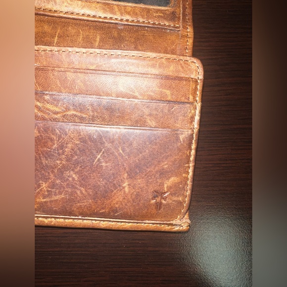 Frye Melissa Trifold Leather Brown Leather - Picture 4 of 9